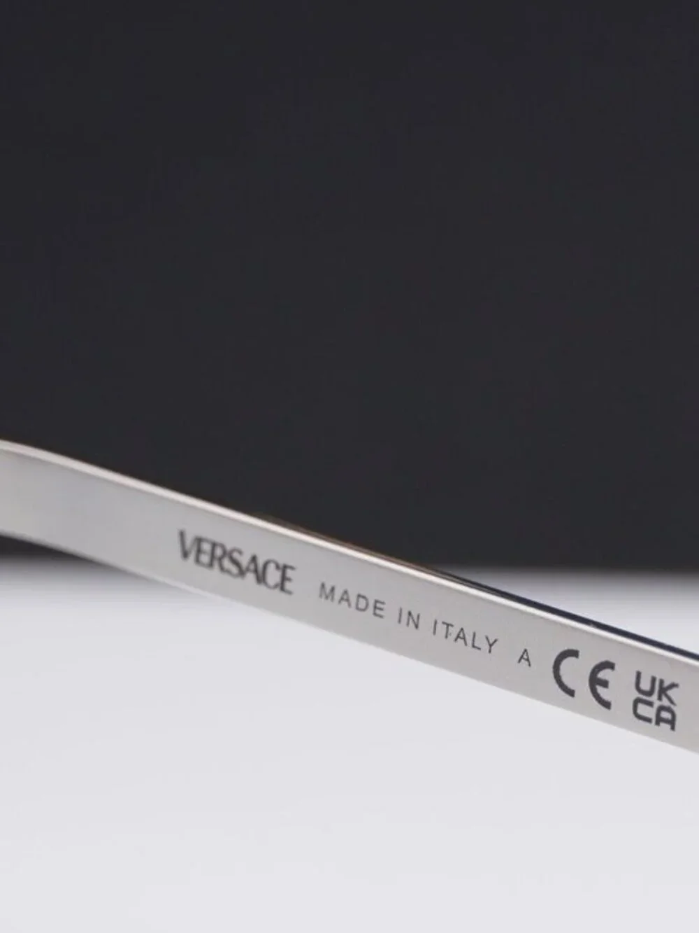 Versace VE2293 100019 Shield Sunglasses – Silver / Blue